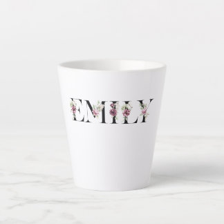 Caneca De Café Latte Nome Emily