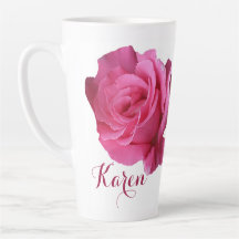 Nome Karen personalizável, cor-de-rosa rosa, flore