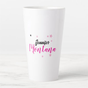 Caneca De Café Latte Nome minimalista moderno elegante profissional