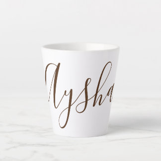 Caneca De Café Latte Nome Personalizado