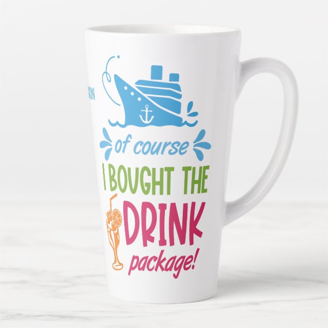 Caneca De Café Latte Nome Personalizado Bebidas Cruzadas (Direita)