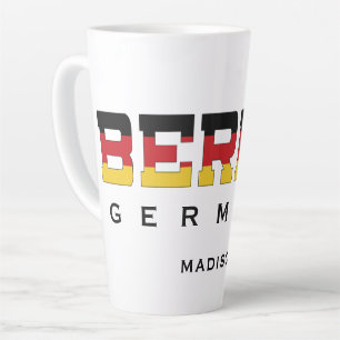 Caneca De Café Latte Nome Personalizado Berlim Alemanha