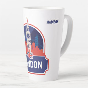 Caneca De Café Latte Nome Personalizado Londres