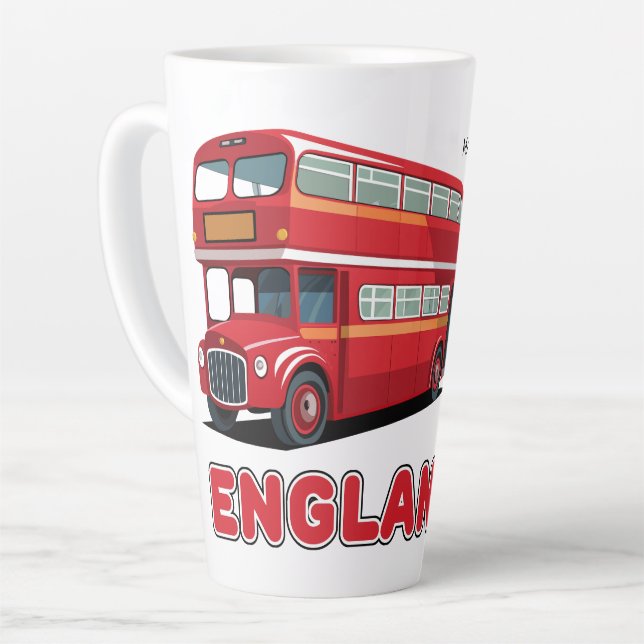 Caneca De Café Latte Nome Personalizado Londres Inglaterra (Ângulo esquerdo)