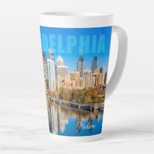 Caneca De Café Latte Nome Personalizado Philadelphia Pensilvânia