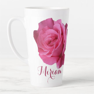 Caneca De Café Latte Nome personalizável Miriam bonito rosa rosa rosa f