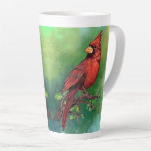 Caneca De Café Latte Norte Vermelho Cardeal Latte