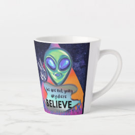 Caneca De Café Latte Nós não estamos indo a lugar algum acredite