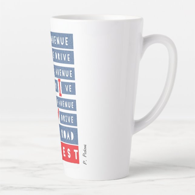 Caneca De Café Latte Nossa UNIDADE AZUREST em nosso CommUNITY Latte Mug (Direita)