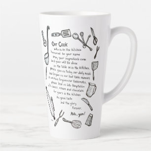 Caneca De Café Latte Nosso Copo do Cozinheiro