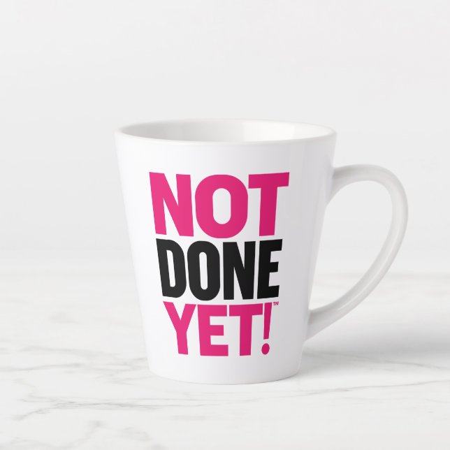 Caneca De Café Latte Nota Concluída Ainda Latte Mug (Direita)