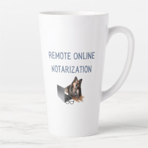 Caneca De Café Latte Notarização on-line remota 17 oz Lata