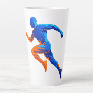 Caneca De Café Latte Notas Musicais de Microfone Desenho Retro de Canto