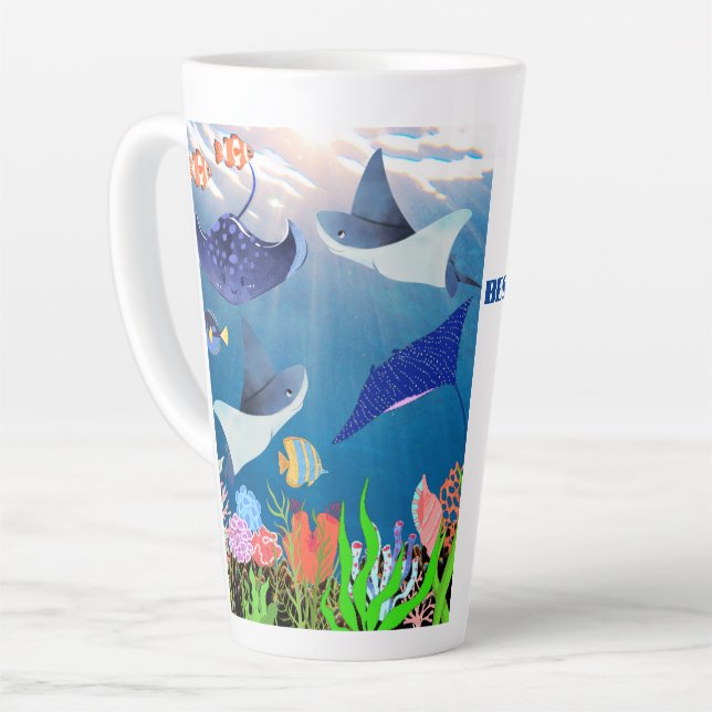 CANECA DE CAFÉ LATTE NOVA PRESENTE DE APRECIAÇÃO DO MELHOR PAI ZELAND (Ângulo esquerdo)