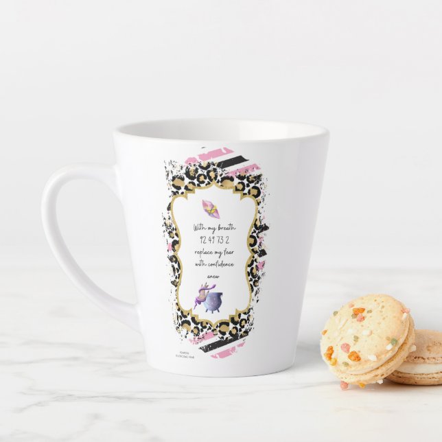 Caneca De Café Latte Números de Grabovoi para Liberdade do Medo (In Situ)