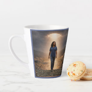 Caneca De Café Latte Nunca separado de Deus