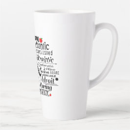 Caneca De Café Latte Nuvem Adjetiva do Word começando com a letra A Cof