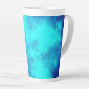 Caneca De Café Latte nuvem de tempestade azul