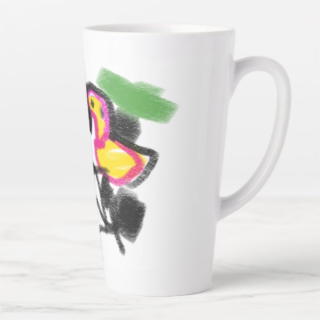 Caneca De Café Latte O amor de Flaming (Direita)