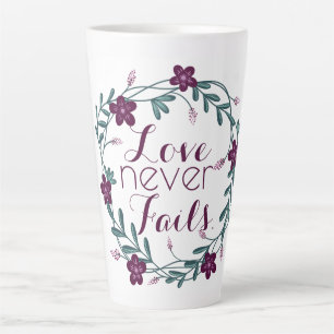Caneca De Café Latte O Amor Nunca Falha Na Lata
