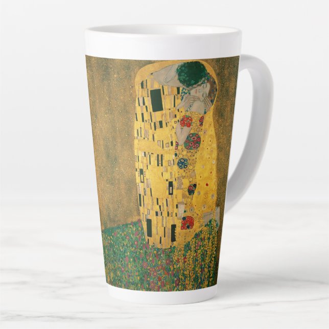 Caneca De Café Latte O Beijo por Klimt (Ângulo direito)