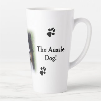 Caneca De Café Latte O Cão Aussie Latte Mug