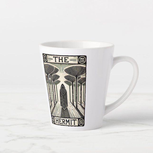Caneca De Café Latte O Cartão Hermit Tarot (Direita)