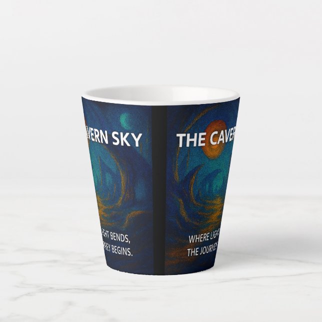 Caneca De Café Latte O Céu da Caverna (Frente)