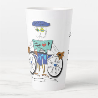 Caneca De Café Latte O ciclista - A próxima grande aventura da vida lat