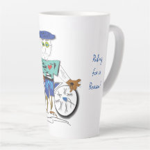 "O Ciclista" - Andando por um motivo Latte Mug