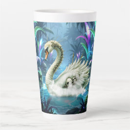 Caneca De Café Latte O Cisne das Águas Esquecidas. 