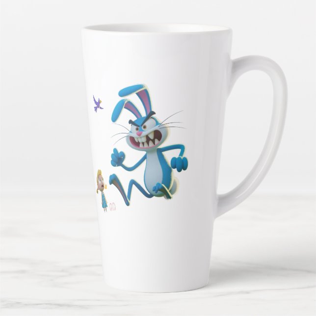 Caneca De Café Latte O coelho zangado  (Direita)