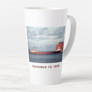 Caneca De Café Latte O Edmund Fitzgerald com Nomes da Tripulação