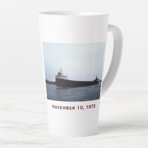 Caneca De Café Latte O Edmund Fitzgerald com Nomes da Tripulação