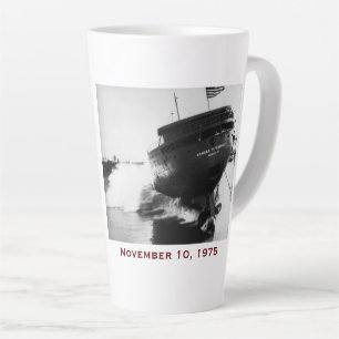Caneca De Café Latte O Edmund Fitzgerald com Nomes da Tripulação