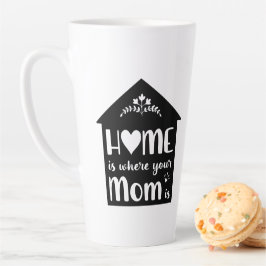 Caneca De Café Latte O Estilo De Casa Da Farmhouse É Onde A Mãe Está, D