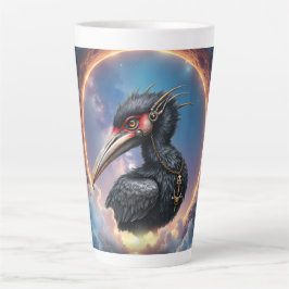 Caneca De Café Latte O Guardião do Portal – Ave de Fantasia
