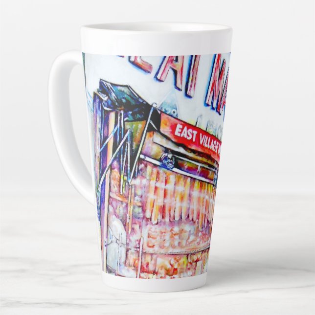 Caneca De Café Latte O Jardim da Sabedoria da Aldeia Oriental (Ângulo esquerdo)