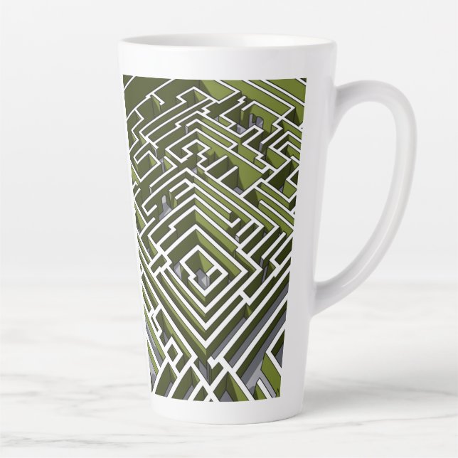 Caneca De Café Latte O labirinto da cobertura (Direita)