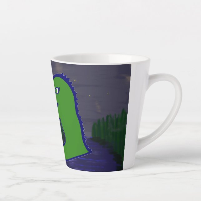 Caneca De Café Latte o lagarto pensante  (Direita)