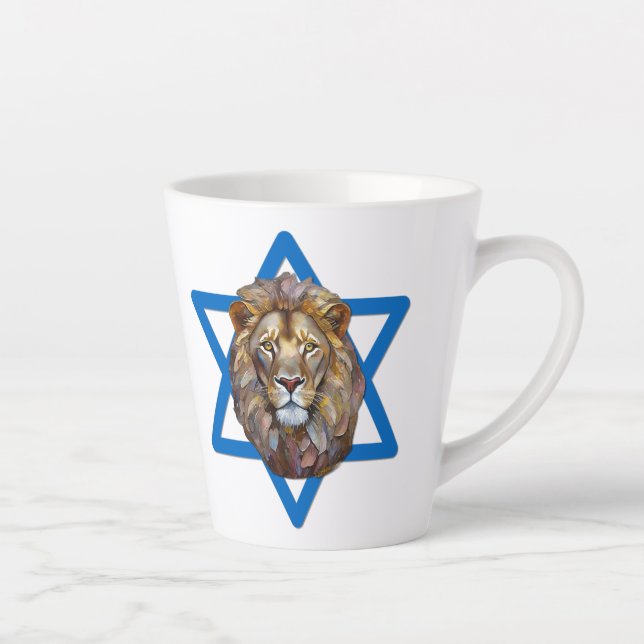 Caneca De Café Latte O Leão de Judá (Direita)