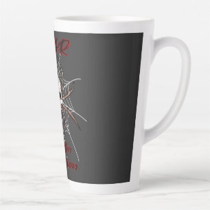 Caneca De Café Latte O Medo É Uma Ilusão - Aranha-Caveira Assustadora