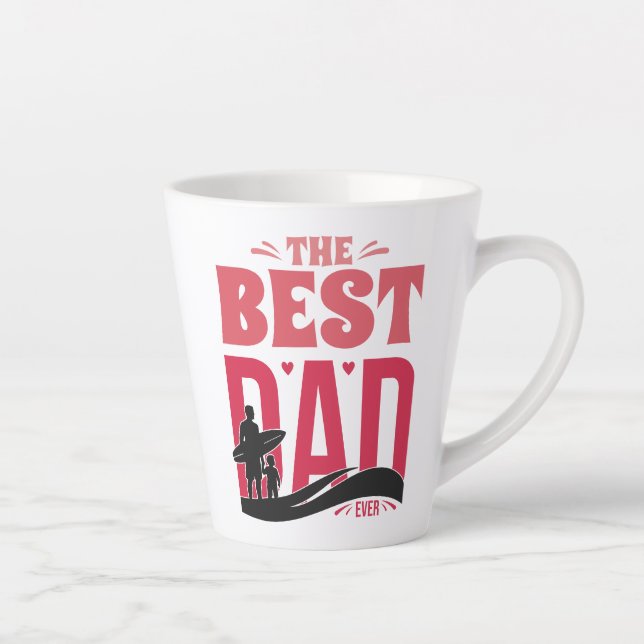 Caneca De Café Latte O Melhor Pai de Todos (Direita)