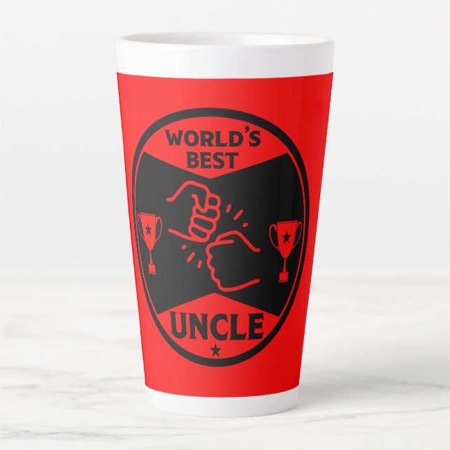 Caneca De Café Latte O melhor tio do mundo (Frente)