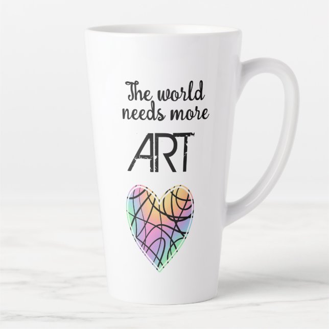 Caneca De Café Latte O mundo precisa de mais ART (Direita)