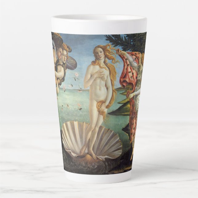 Caneca De Café Latte O Nascimento de Vênus por Sandro Botticelli (Frente)