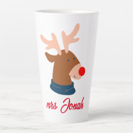 Caneca De Café Latte O nosso primeiro Natal como o Sr. e a Sra. Newlywi