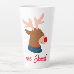 Caneca De Café Latte O nosso primeiro Natal como o Sr. e a Sra. Newlywi