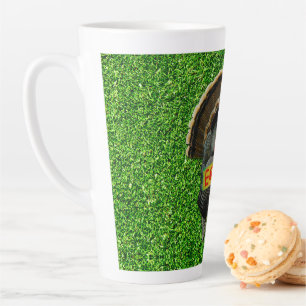 Caneca De Café Latte O orgulhoso peru do SlipperyJoe come presunto pend