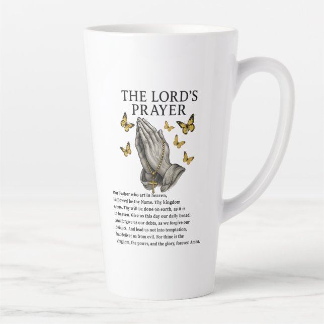 Caneca De Café Latte O Pai Nosso  (Direita)